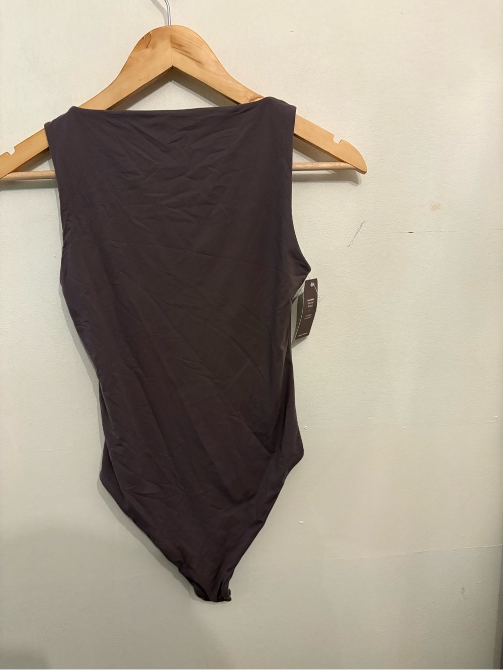 Auden Sleeveless V-Neck Bodysuit in Taupe Gray - Picture 2 of 2